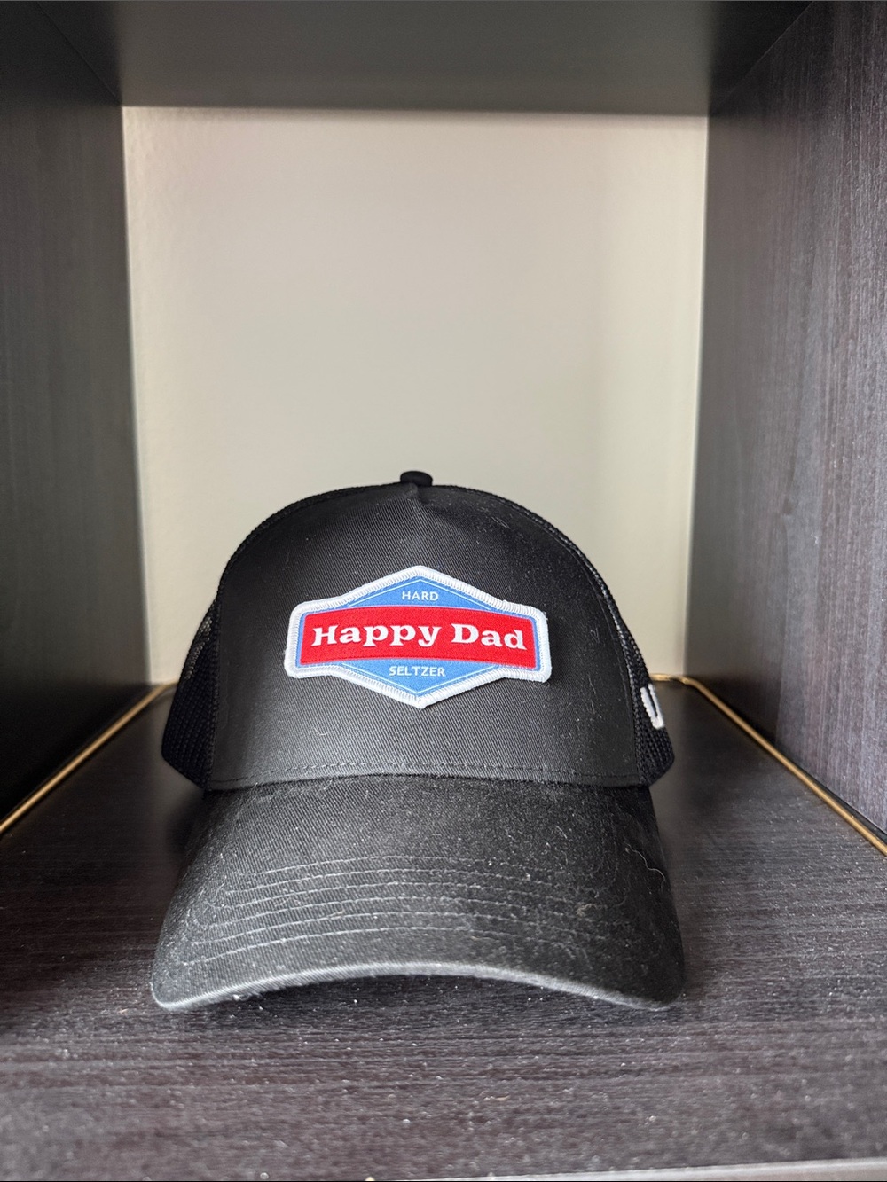 Happy Dad x UFC Black Trucker Cap - Branded Patch Baseball Hat
